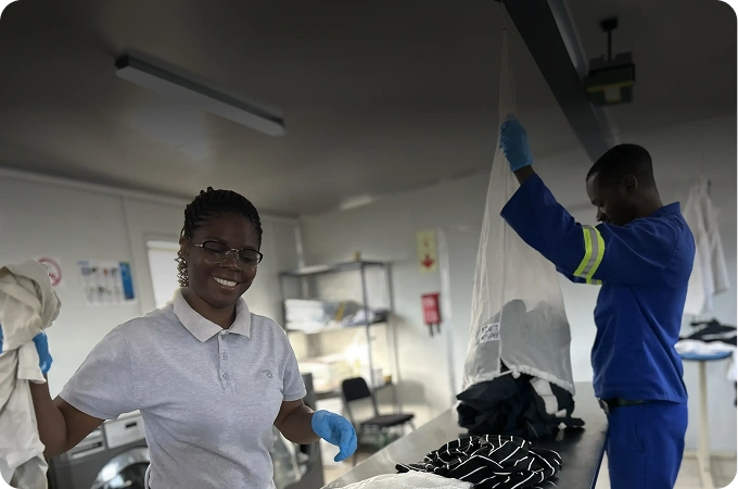 WCCS cleaning and hygiene team at work